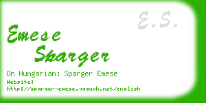 emese sparger business card